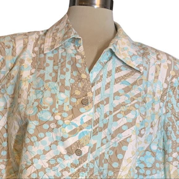 * NEW * ALIA Light Colours Short Sleeves Blouse Size 16 W - Picture 5 of 13